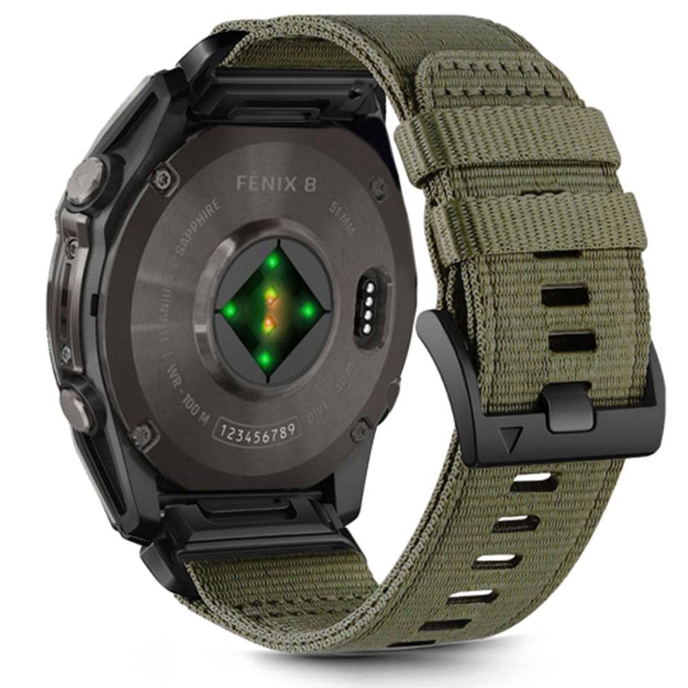 Techsuit W070 remienok pre Garmin Watch Fenix / Forerunner Series, 22mm, Tmavozelená