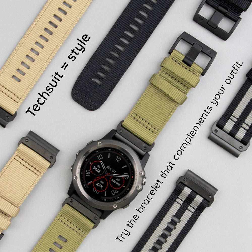 Techsuit W070 remienok pre Garmin Watch Fenix Series, 26mm, Oranžový