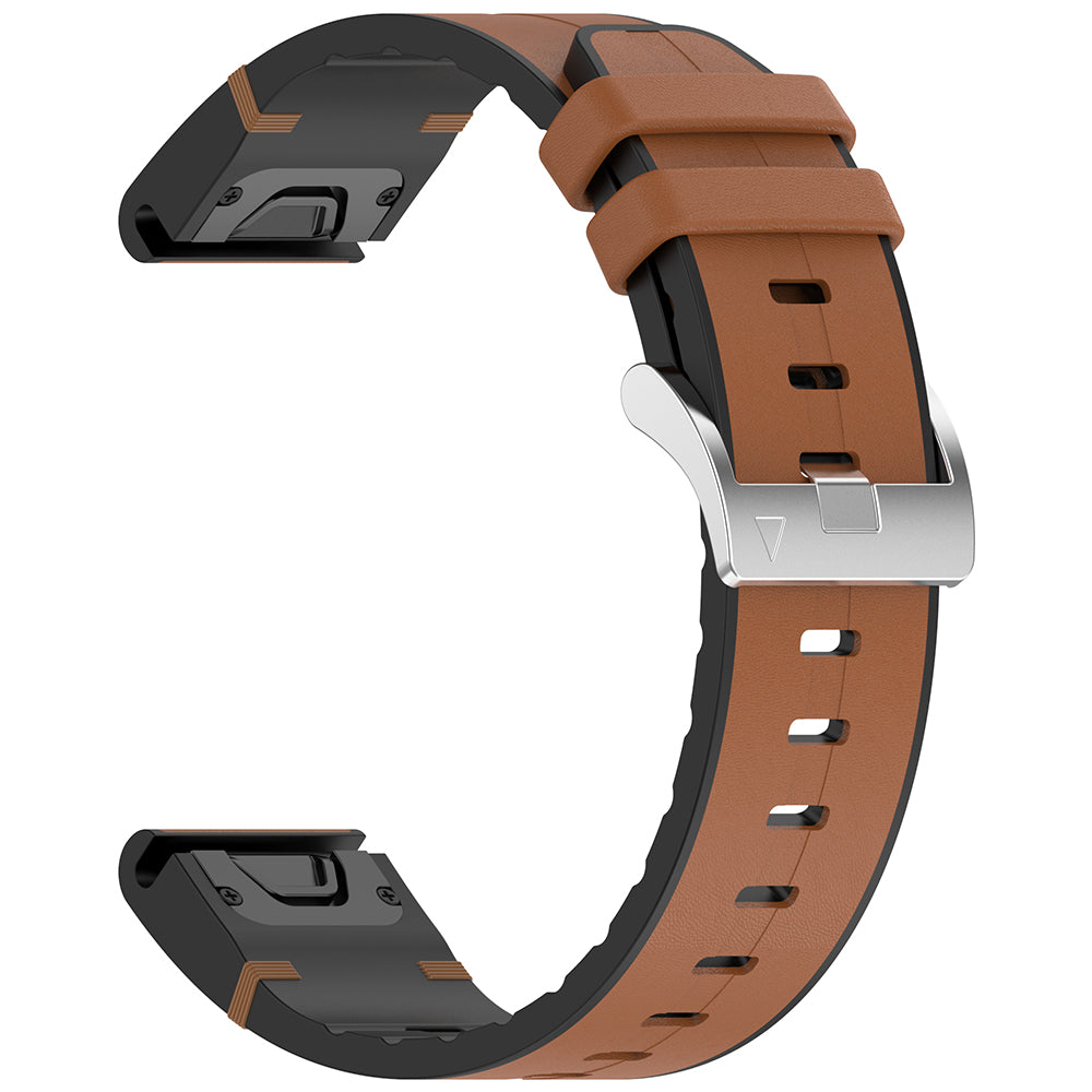 Techsuit W071 remienok pre Garmin Watch Fenix / Forerunner Series, 22mm, Hnedý