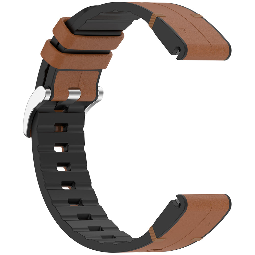 Techsuit W071 remienok pre Garmin Watch Fenix / Forerunner Series, 22mm, Hnedý
