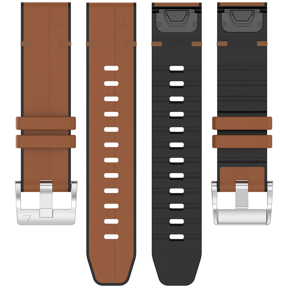 Techsuit W071 remienok pre Garmin Watch Fenix / Forerunner Series, 22mm, Hnedý