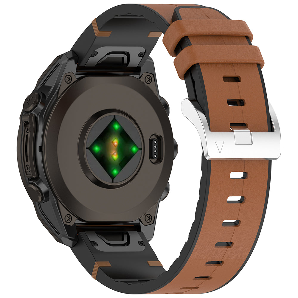 Techsuit W071 remienok pre Garmin Watch Fenix / Forerunner Series, 22mm, Hnedý