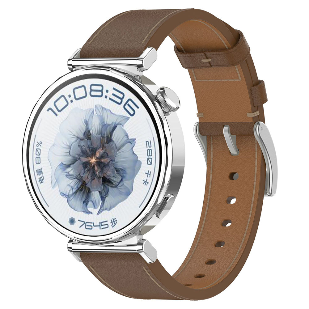 Techsuit W073 remienok pre Huawei Watch / Garmin Watch Series, 18mm, Hnedý