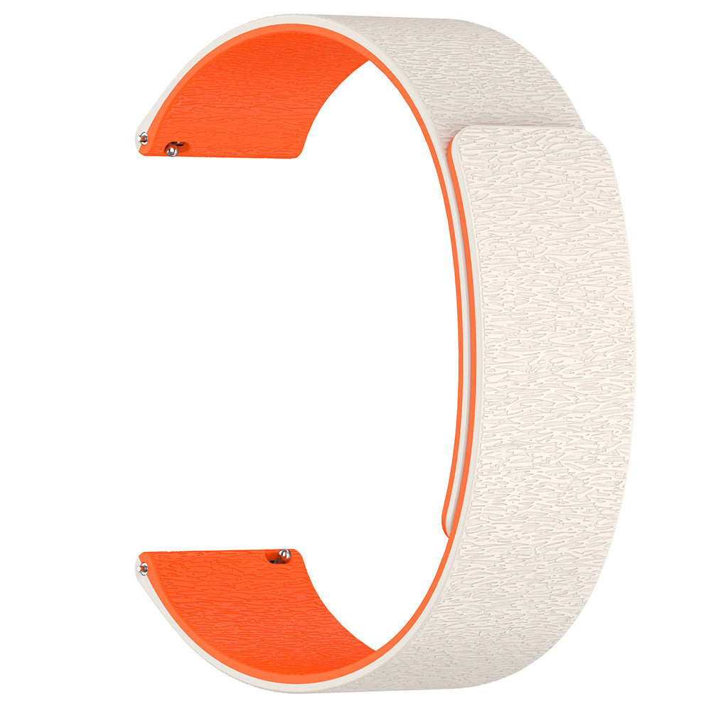 Techsuit W074 remienok pre Huawei Watch / Garmin Watch Series, 18mm, Béžovo Oranžová
