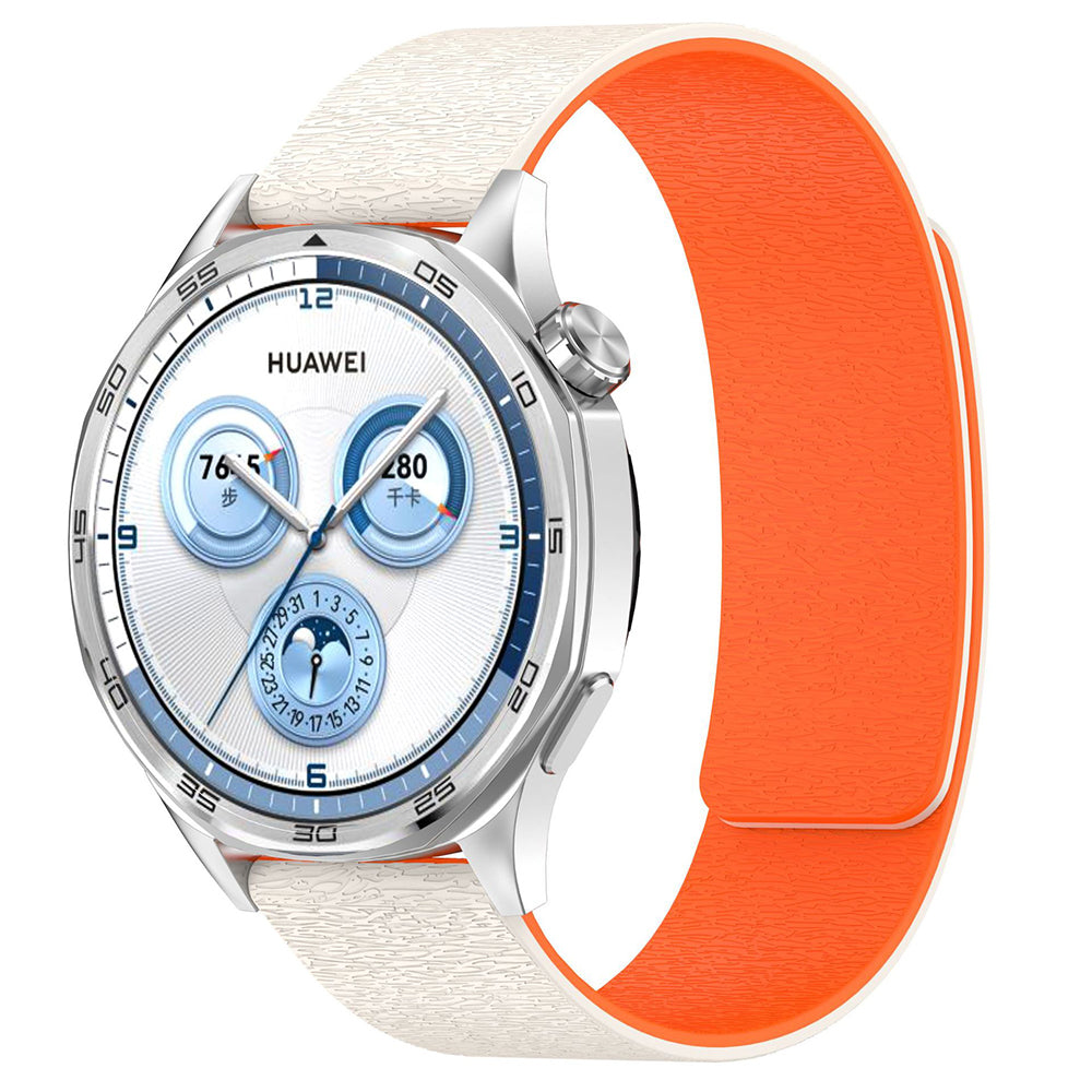 Techsuit W074 remienok pre Huawei Watch / Garmin Watch Series, 18mm, Béžovo Oranžová