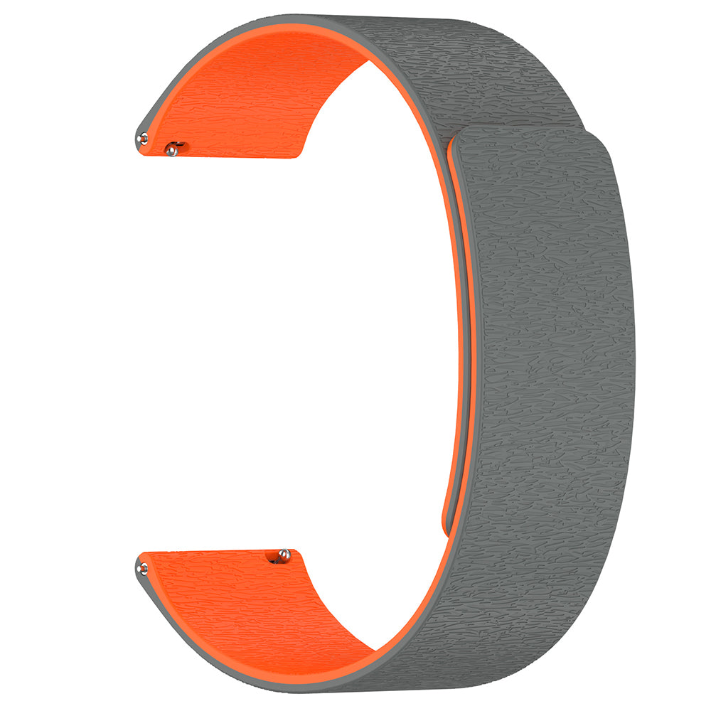 Techsuit W074 remienok pre Huawei Watch / Garmin Watch Series, 18mm, Sivo Oranžový