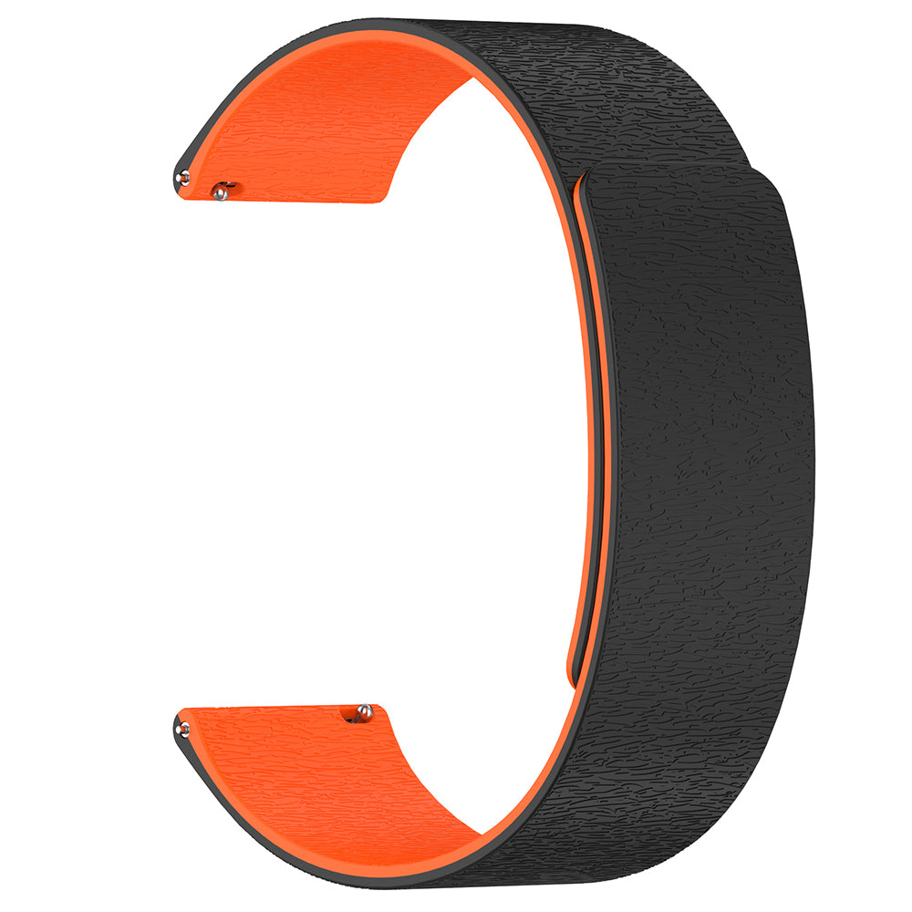 Techsuit W074 remienok pre Huawei Watch / Garmin Watch Series, 18mm, Čierno-oranžový