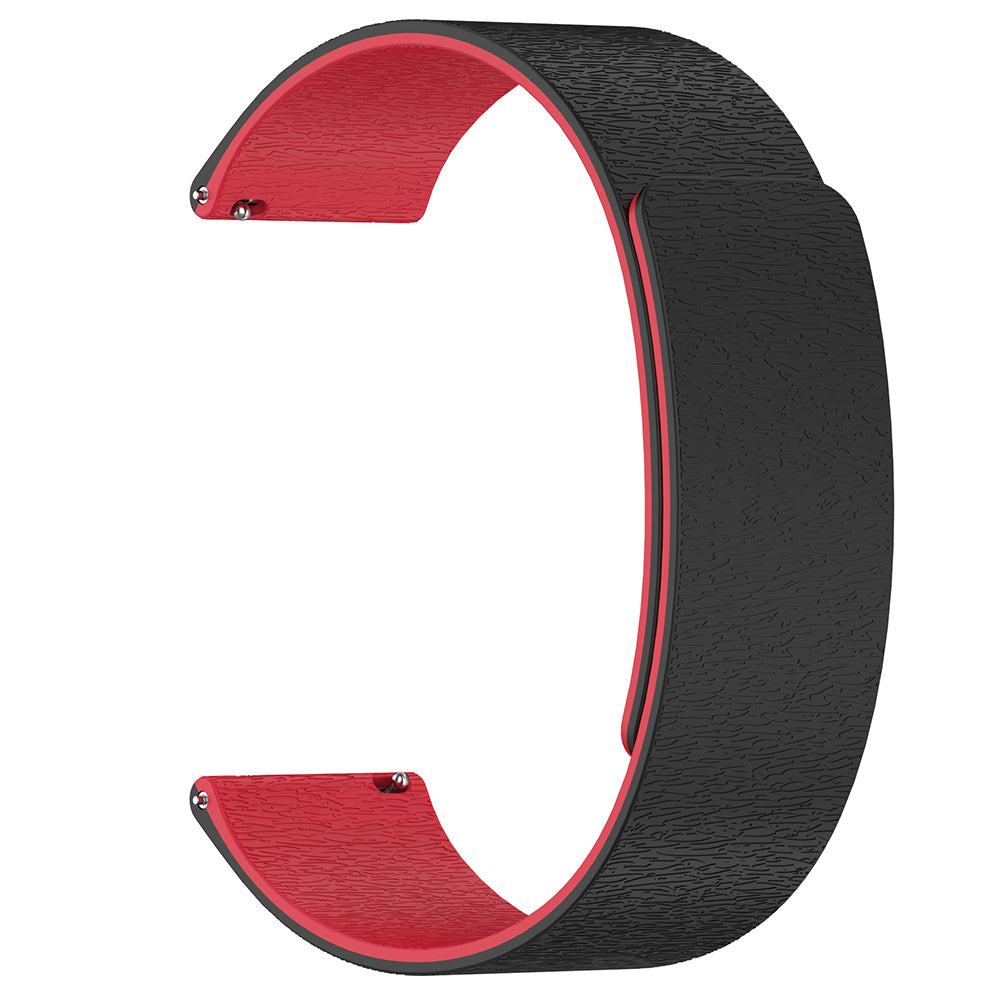 Techsuit W074 remienok pre Samsung Galaxy Watch / Huawei Watch Series, 22mm, Čierno-červený