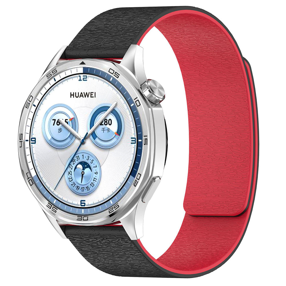Techsuit W074 remienok pre Samsung Galaxy Watch / Huawei Watch Series, 22mm, Čierno-červený