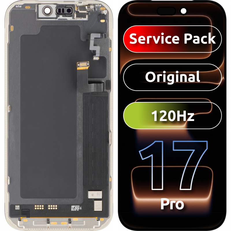 Display s dotykovou obrazovkou Apple iPhone 17 Pro, s rámom, čierny, Service Pack 661-56125