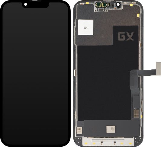 Dotykový displej GX pre Apple iPhone 13 Pro, s rámom, pohyblivá verzia OLED IC, čierny