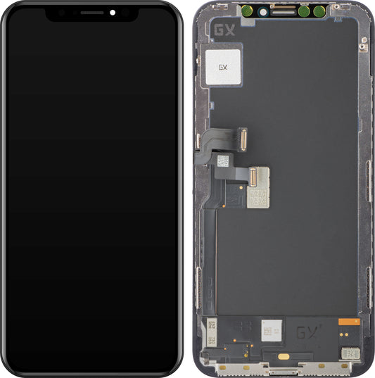 Dotykový displej GX pre Apple iPhone X, s rámom, verzia OLED, čierny