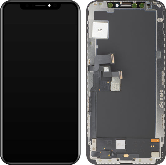 Dotykový displej GX pre Apple iPhone XS, s rámom, verzia OLED, čierny