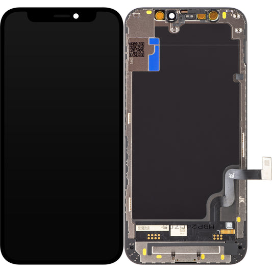 JK Dotykový displej pre Apple iPhone 12 mini, s rámom, verzia In-Cell LCD, čierny