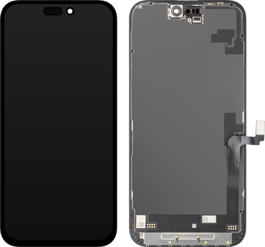 Displej s dotykovou obrazovkou JK pre Apple iPhone 16 Plus, s rámom, verzia LCD In-Cell IC Movable, čierna