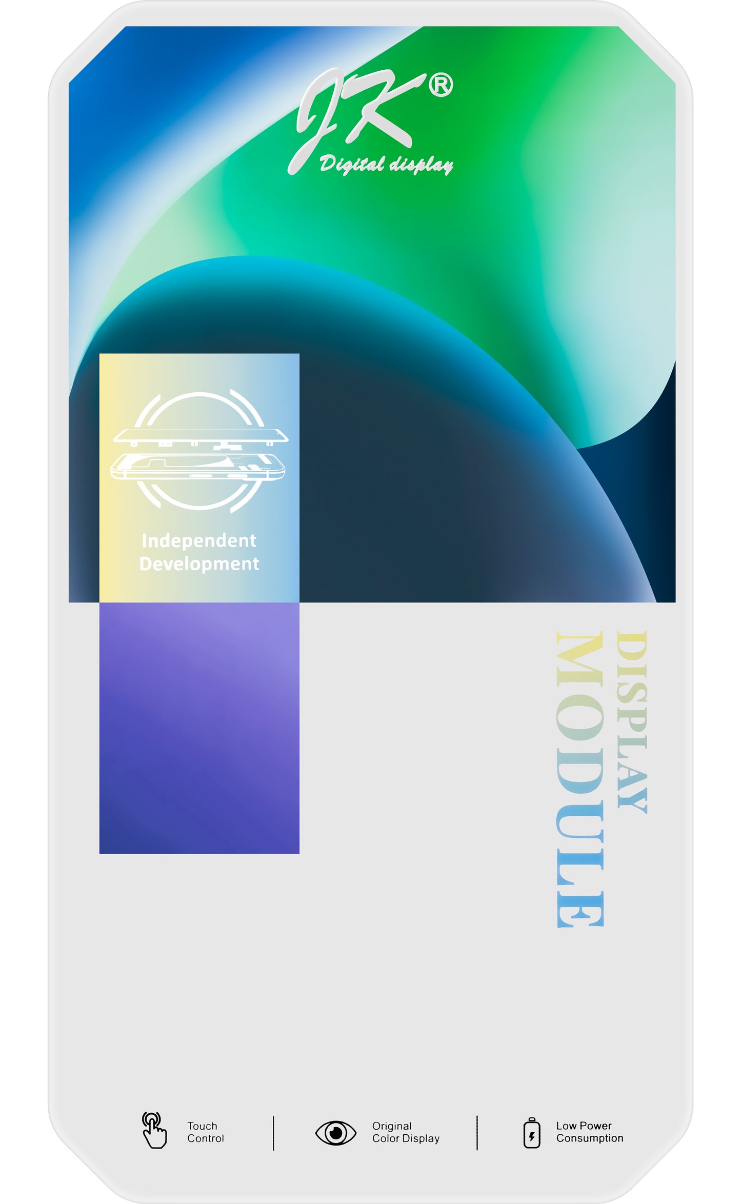 Dotykový displej JK pre Apple iPhone 15, s rámom, verzia In-Cell LCD, čierny