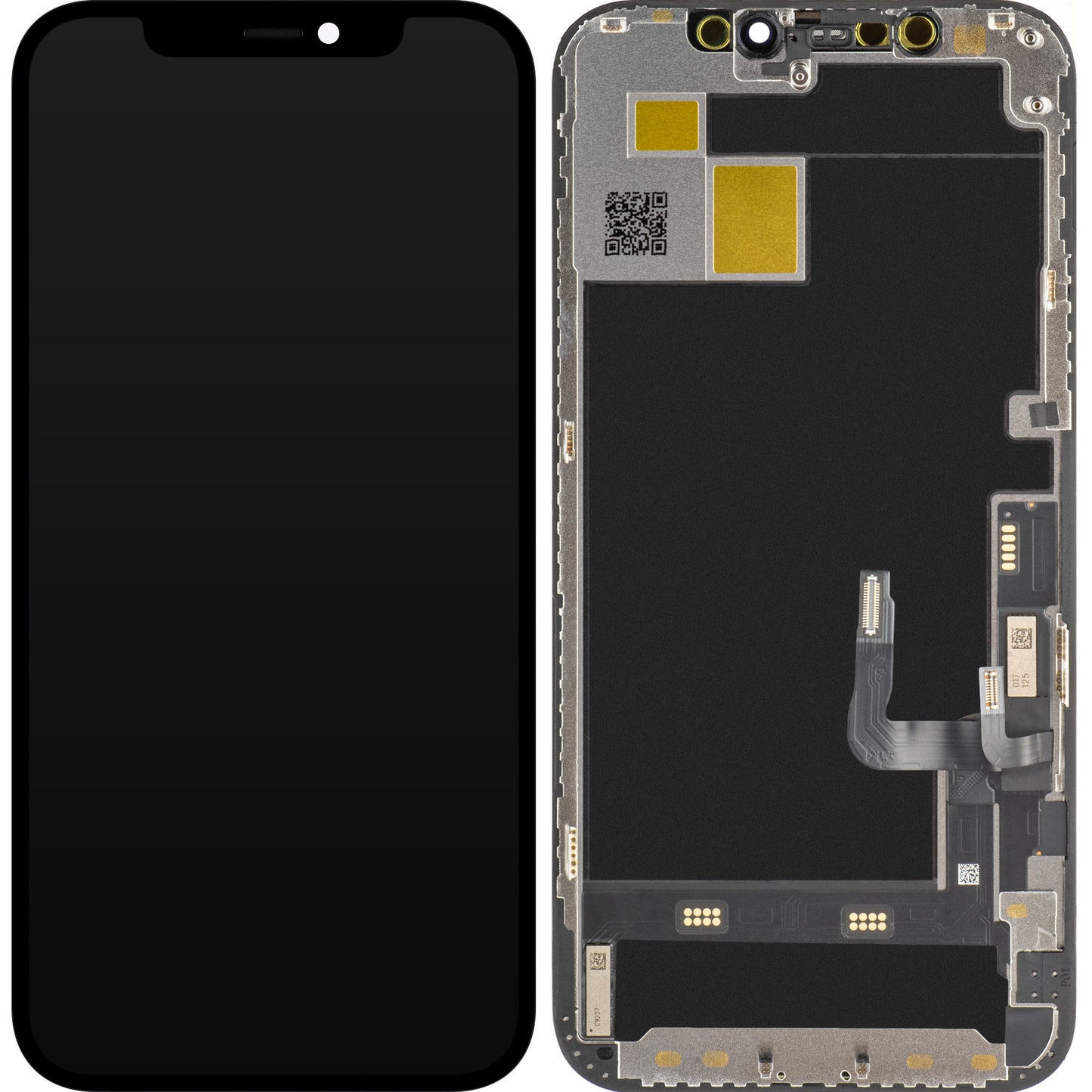 JK dotykový displej pre Apple iPhone 12 / 12 Pro, s rámom, OLED IC pohyblivá verzia, čierny
