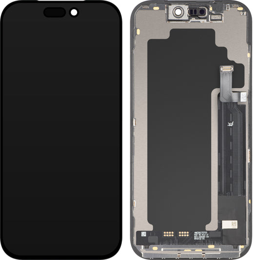 JK dotykový displej pre Apple iPhone 17 Pro, s rámom, verzia LCD In-Cell IC pohyblivý, čierny