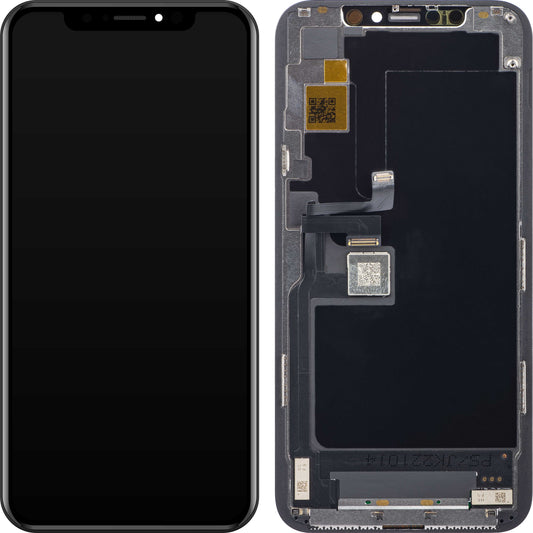 Dotykový displej JK pre Apple iPhone 11 Pro, s rámom, verzia In-Cell LCD, čierny