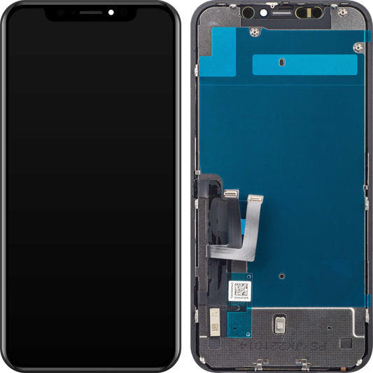 Dotykový displej JK pre Apple iPhone 11, s rámom, verzia In-Cell LCD, čierny