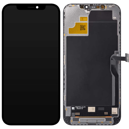 Dotykový displej JK pre Apple iPhone 12 Pro Max, s rámom, verzia In-Cell LCD, čierny
