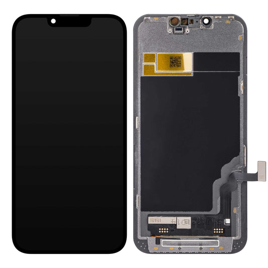 Dotykový displej JK pre Apple iPhone 13, s rámom, verzia In-Cell LCD, čierny