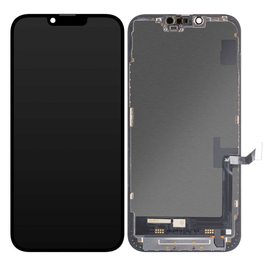 Dotykový displej JK pre Apple iPhone 14 Plus, s rámom, verzia In-Cell LCD, čierny