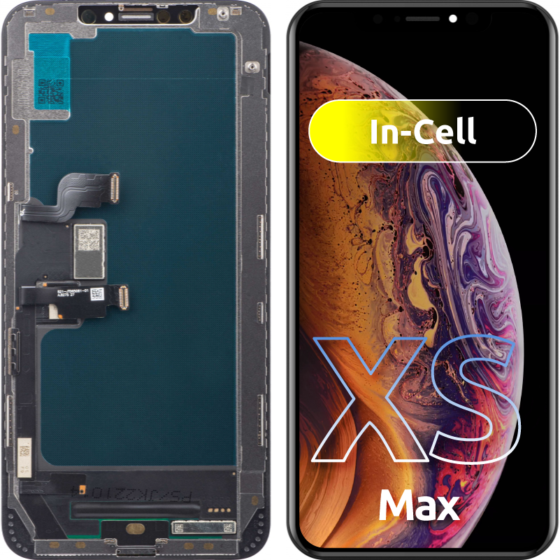 JK Dotykový displej pre Apple iPhone XS Max, s rámom, verzia In-Cell LCD, čierny
