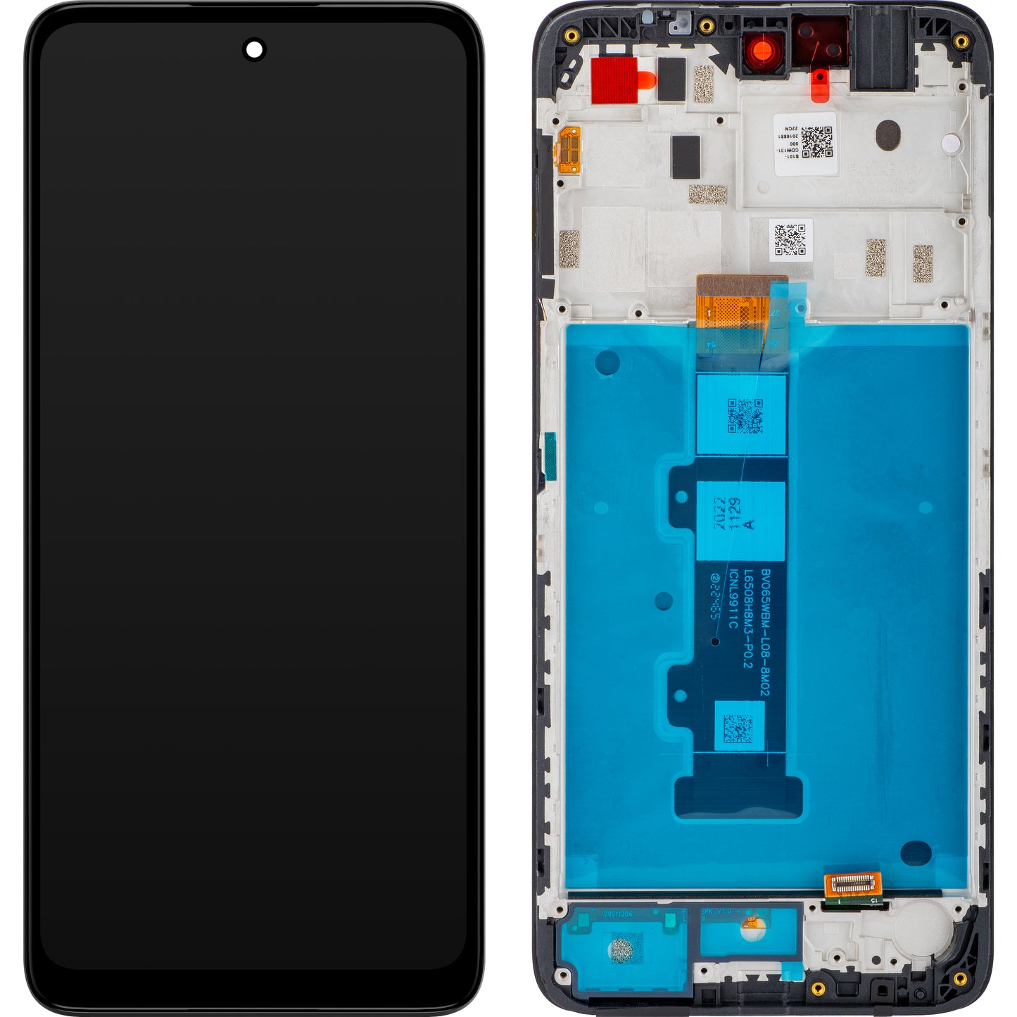 Motorola Moto Moto G22 dotykový displej, s rámom, čierny, servisný balíček 5D68C20423