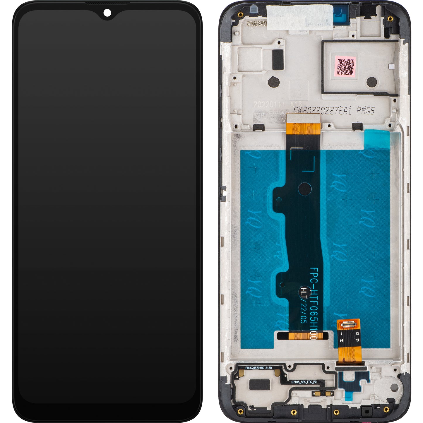 Motorola Moto Moto E7i Power / E7 Power dotykový displej, s rámom, čierny, servisný balík 5D68C18235