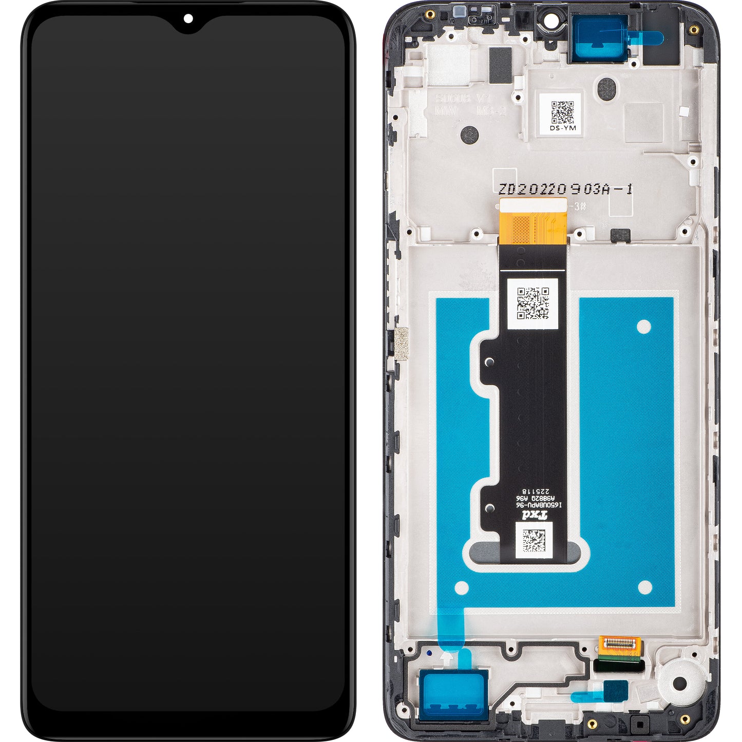 Motorola Moto Moto E22i / E22 dotykový displej, s rámom, čierny, servisný balík 5D68C21594