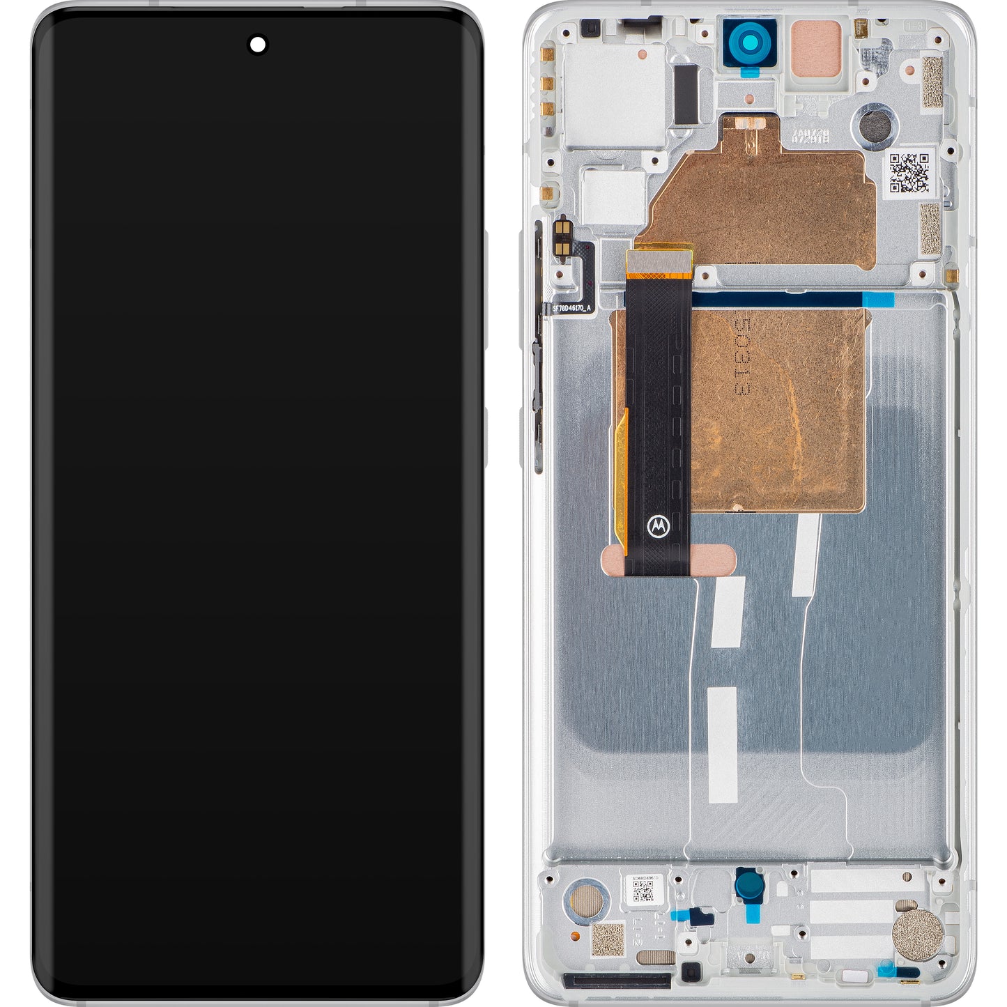 Motorola Edge 30 Fusion dotykový displej, s rámom, Aurora White, servisný balíček 5D68C21528