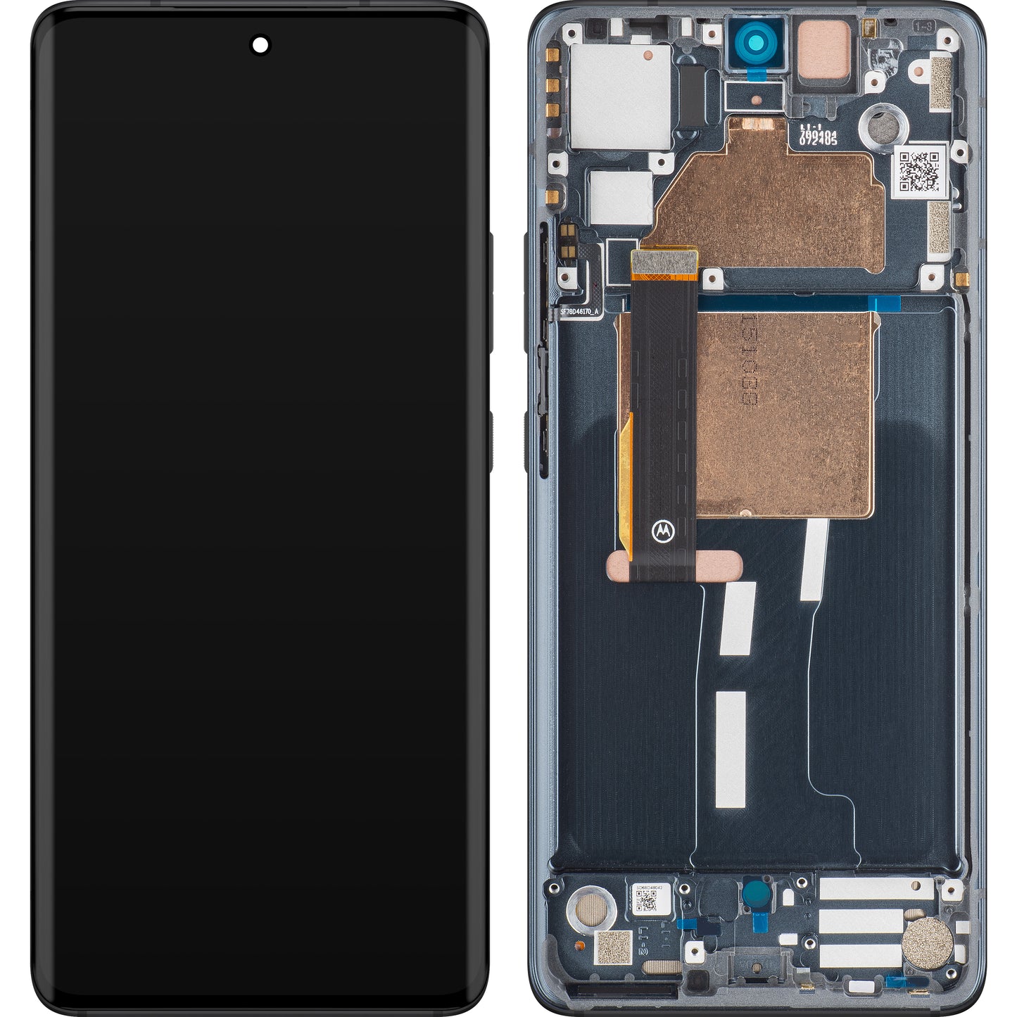 Motorola Edge 30 Fusion dotykový displej, s rámom, čierny (Cosmic Grey), servisný balíček 5D68C21527