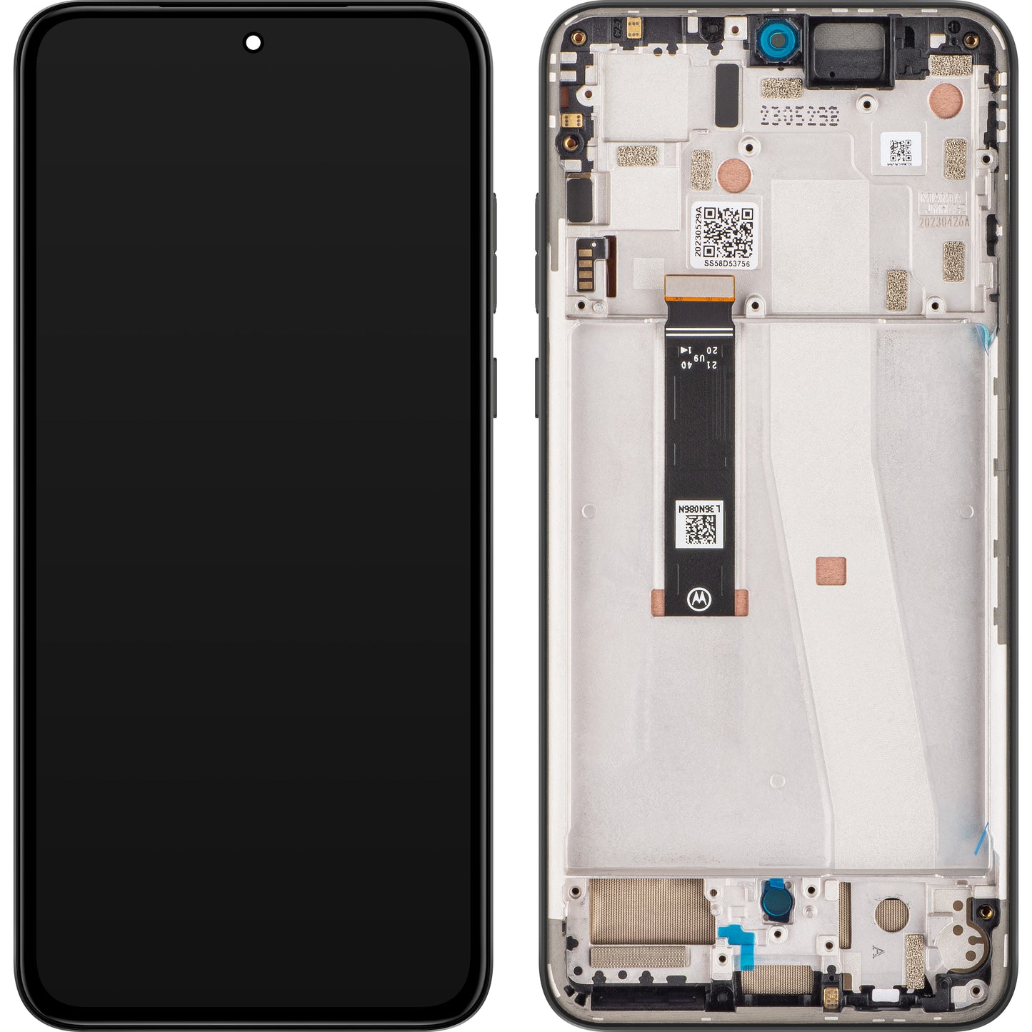 Motorola Edge 30 Neo dotykový displej, s rámom, čierny onyx, servisný balíček 5D68C21403