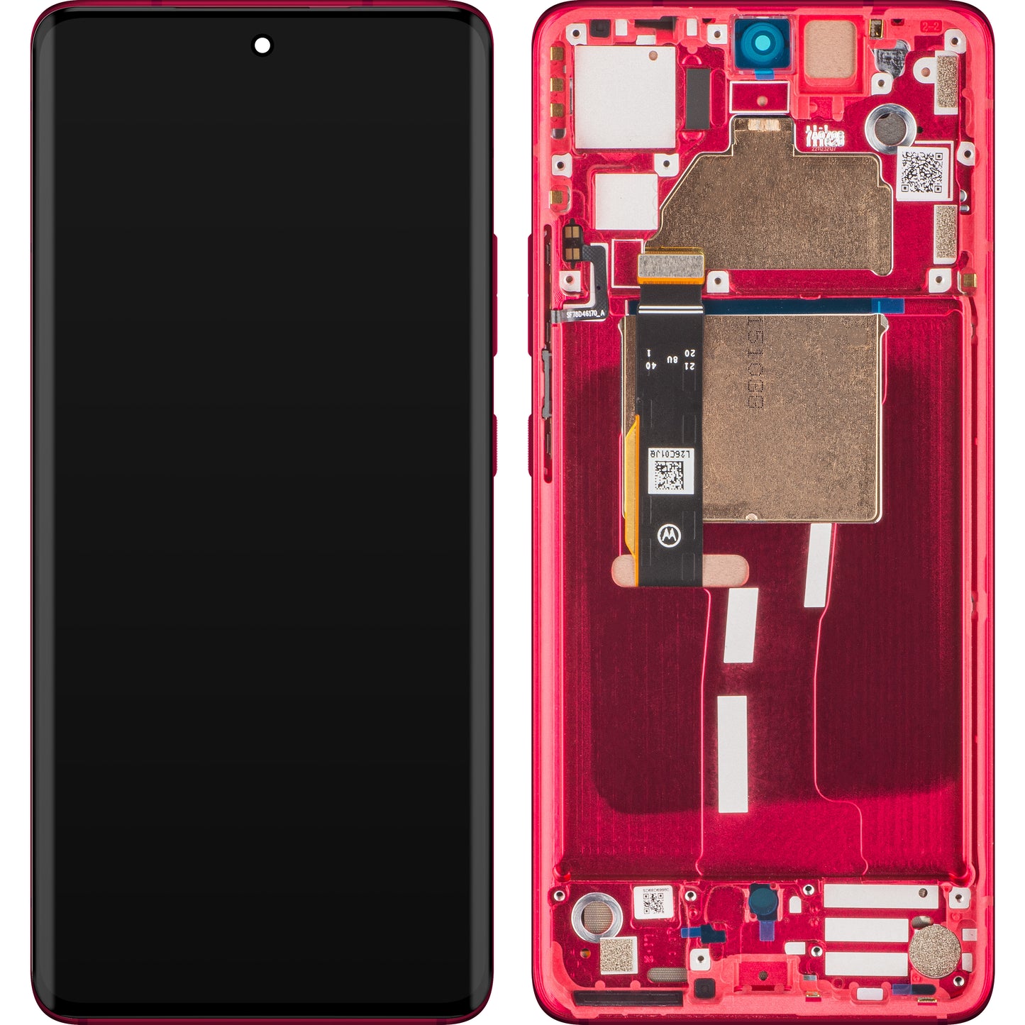 Motorola Edge 30 Fusion dotykový displej, s rámom, červený (Viva Magenta), servisný balík 5D68C22034