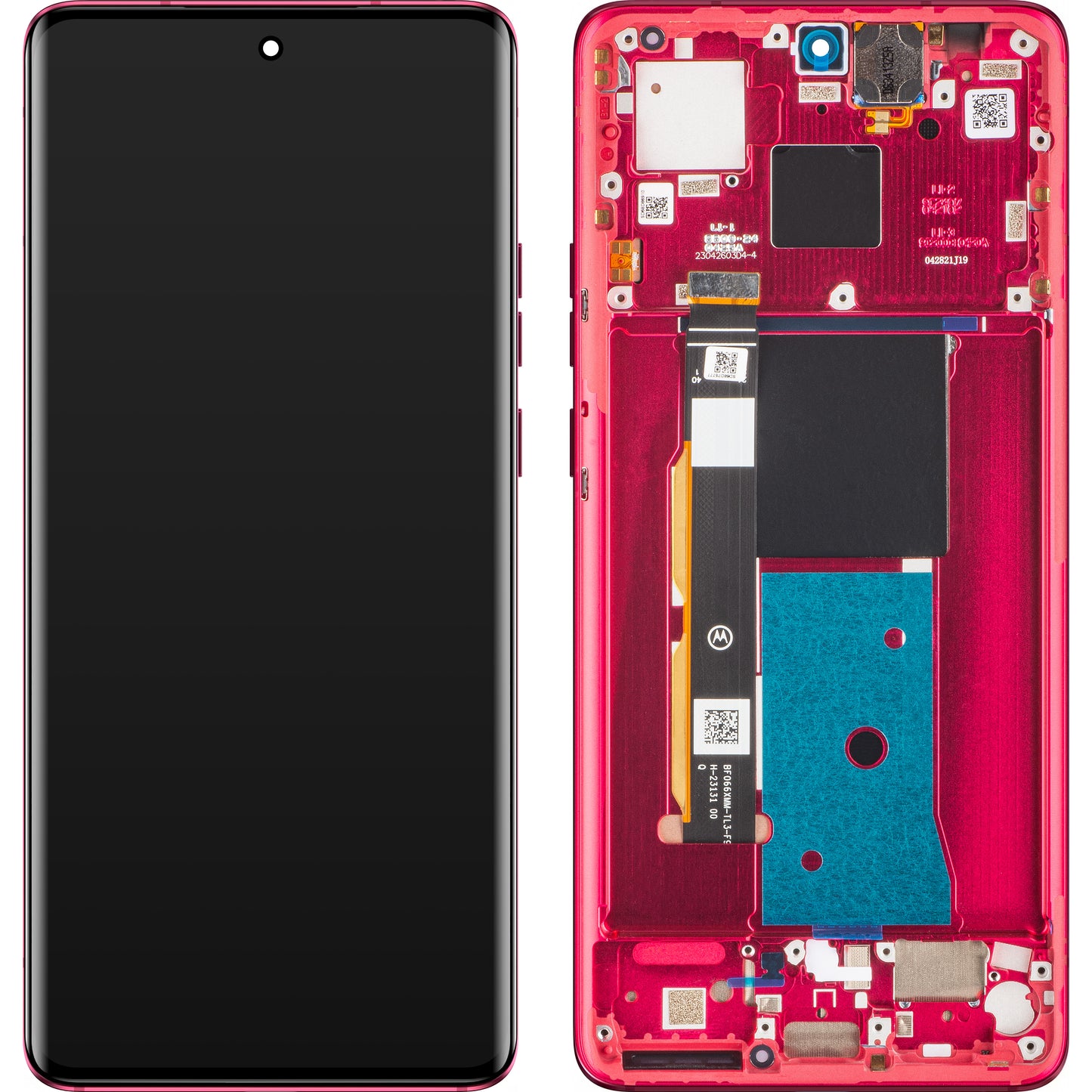 Motorola Edge 40 dotykový displej, s rámom, červený (Viva Magenta), servisný balík 5D68C22712