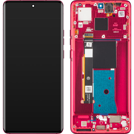 Motorola Edge 40 dotykový displej, s rámom, červený (Viva Magenta), servisný balík 5D68C22712