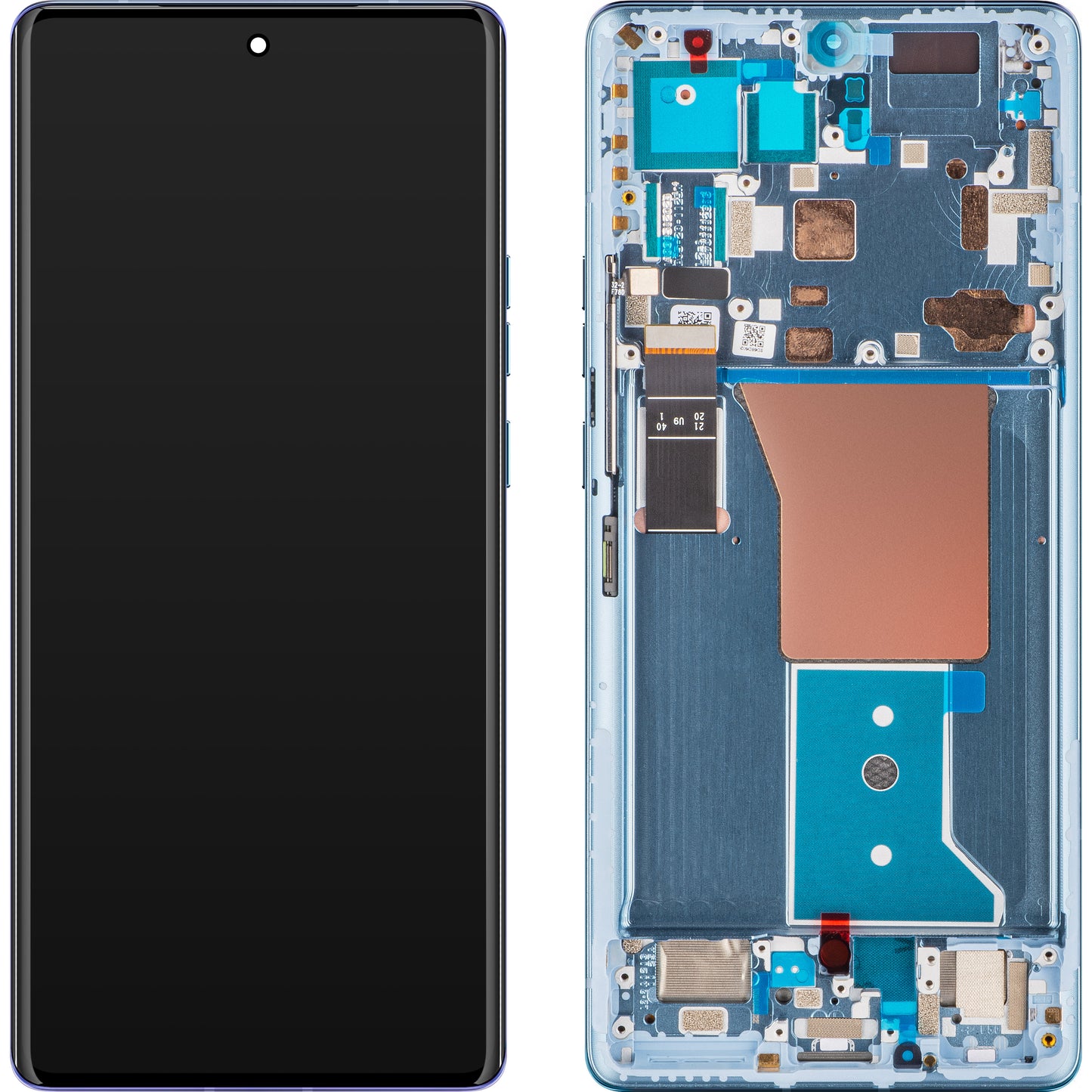 Motorola Edge 40 Pro dotykový displej s rámom, lunárne modrá, servisný balíček 5D68C22011