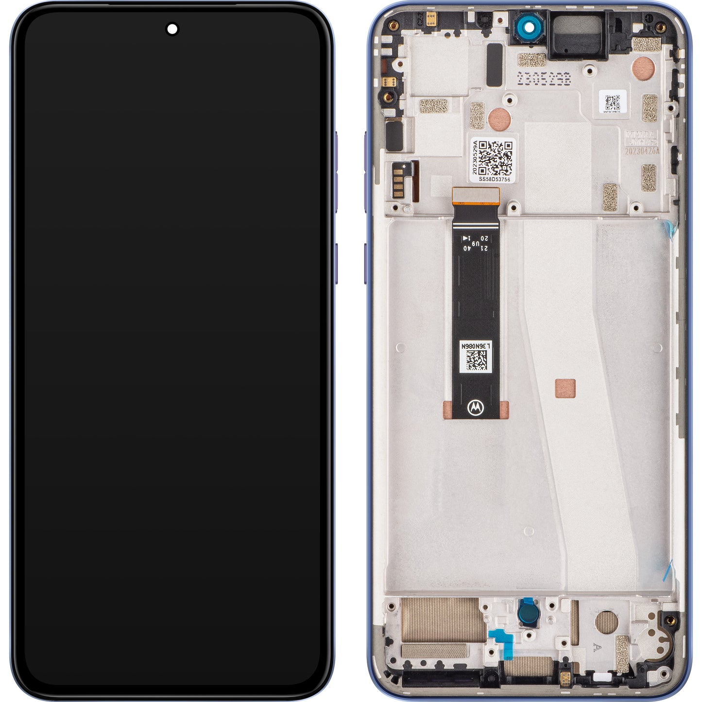 Motorola Edge 30 Neo dotykový displej, s rámom, fialový (veľmi perleťový), servisný balík 5D68C21405