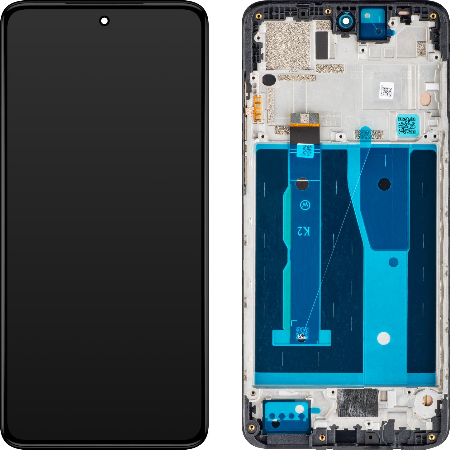Motorola Moto Moto G84 dotykový displej, s rámom, čierny, servisný balíček 5D68C23231