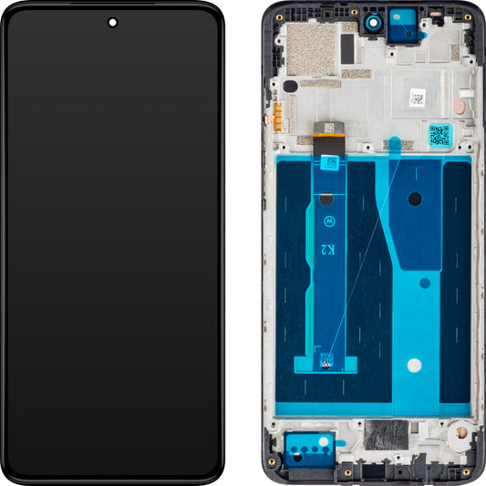 Motorola Moto Moto G84 dotykový displej, s rámom, čierny, servisný balíček 5D68C23231