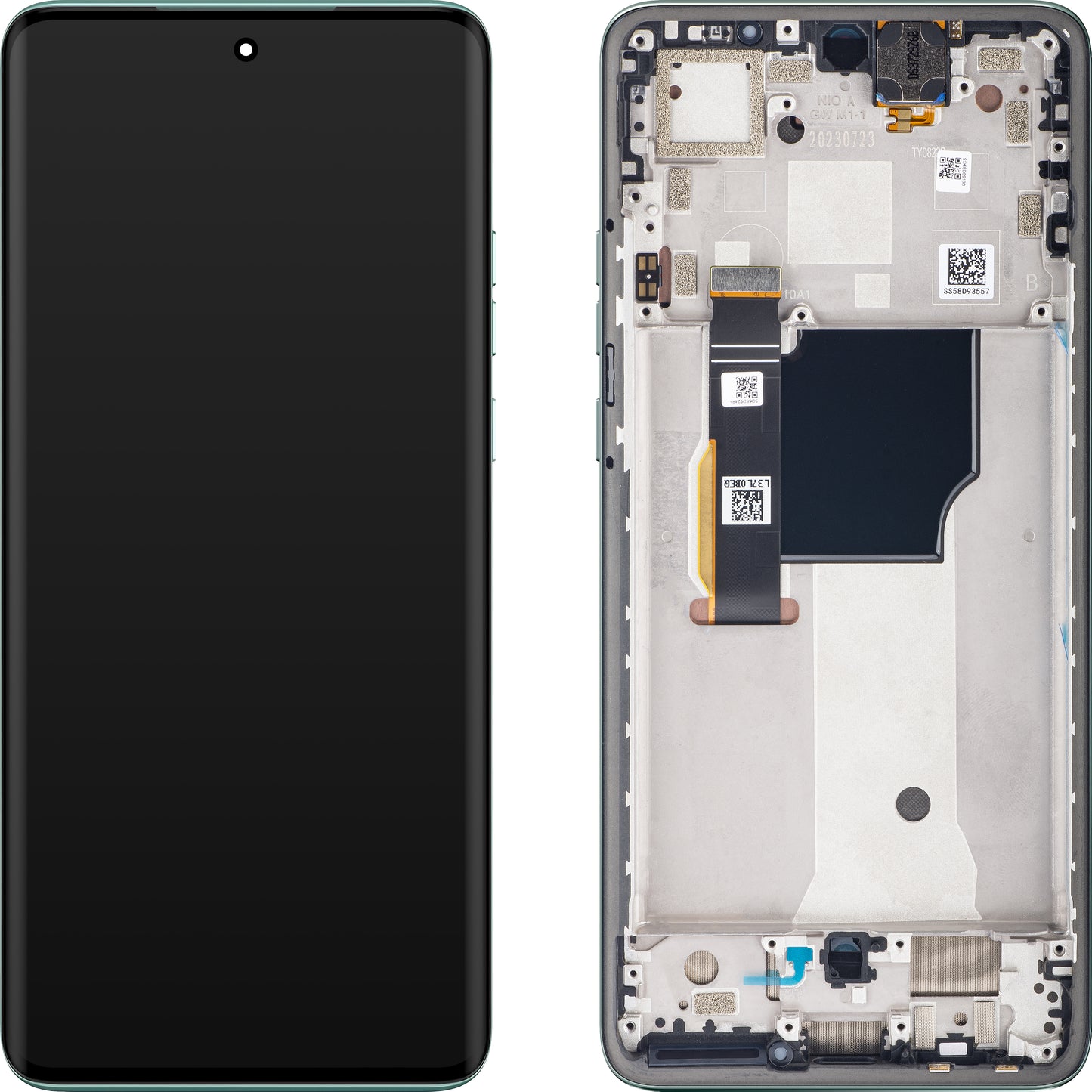Motorola Edge 40 Neo dotykový displej, s rámom, verzia L3, tyrkysová (upokojujúce more), servisný balík 5D68C23159