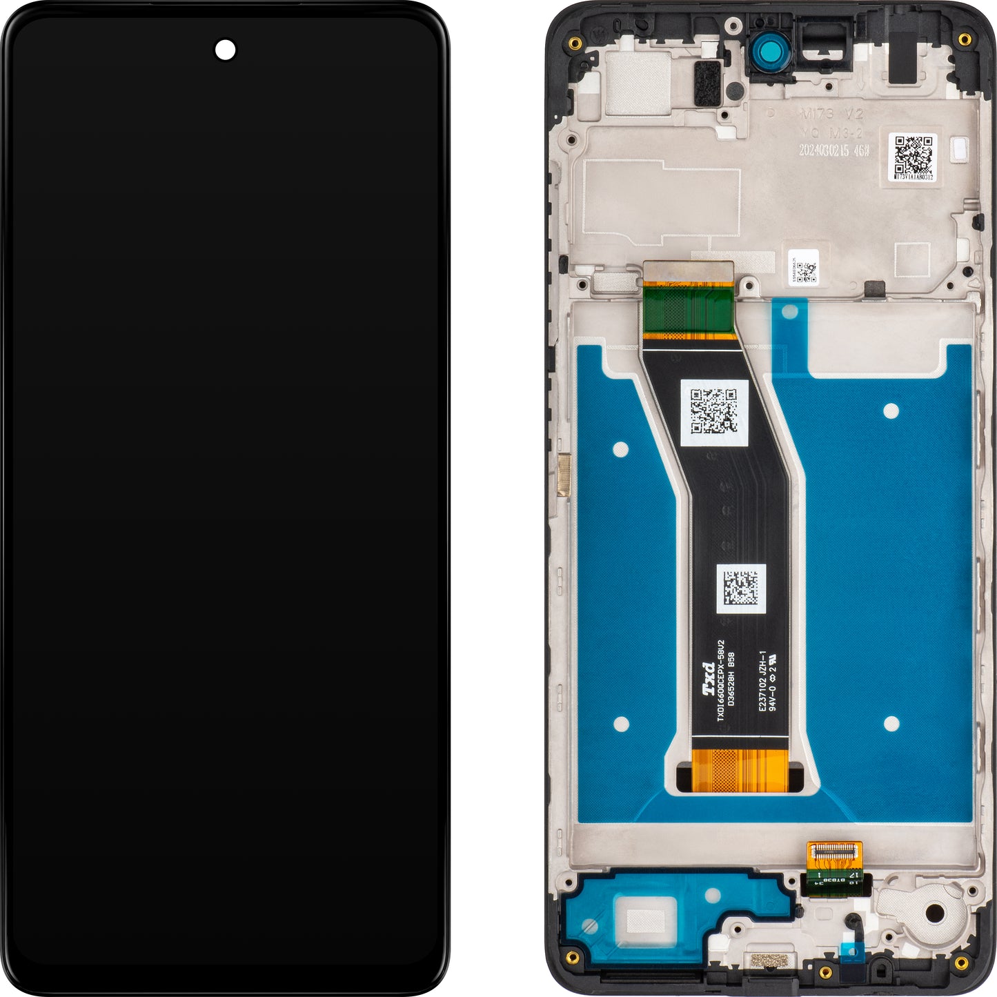 Motorola Moto Moto G04 dotykový displej, s rámom, čierny, servisný balíček 5D68C23890