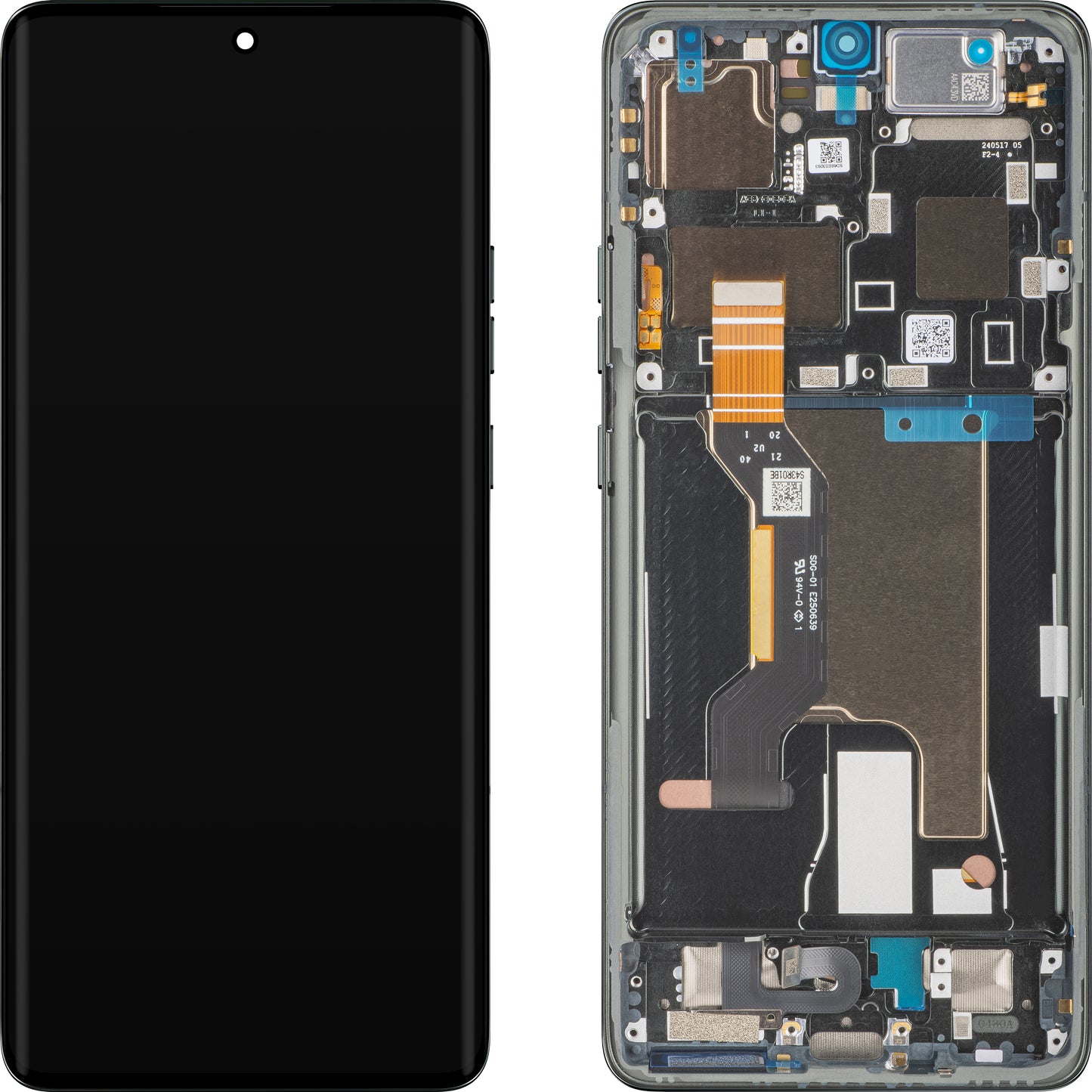 Motorola Edge 50 Ultra dotykový displej, s rámom, čierna (lesná sivá), servisný balíček 5D68C24483