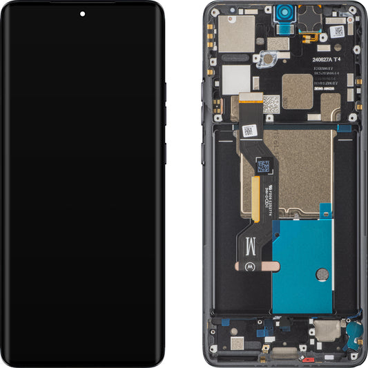 Motorola Edge 50 Pro dotykový displej, s rámom, čierny (Black Beauty), servisný balíček 5D68C24092