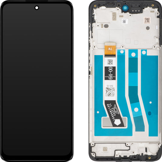 Motorola Moto Moto G55 dotykový displej, s rámom, čierny, servisný balíček 5D68C28432