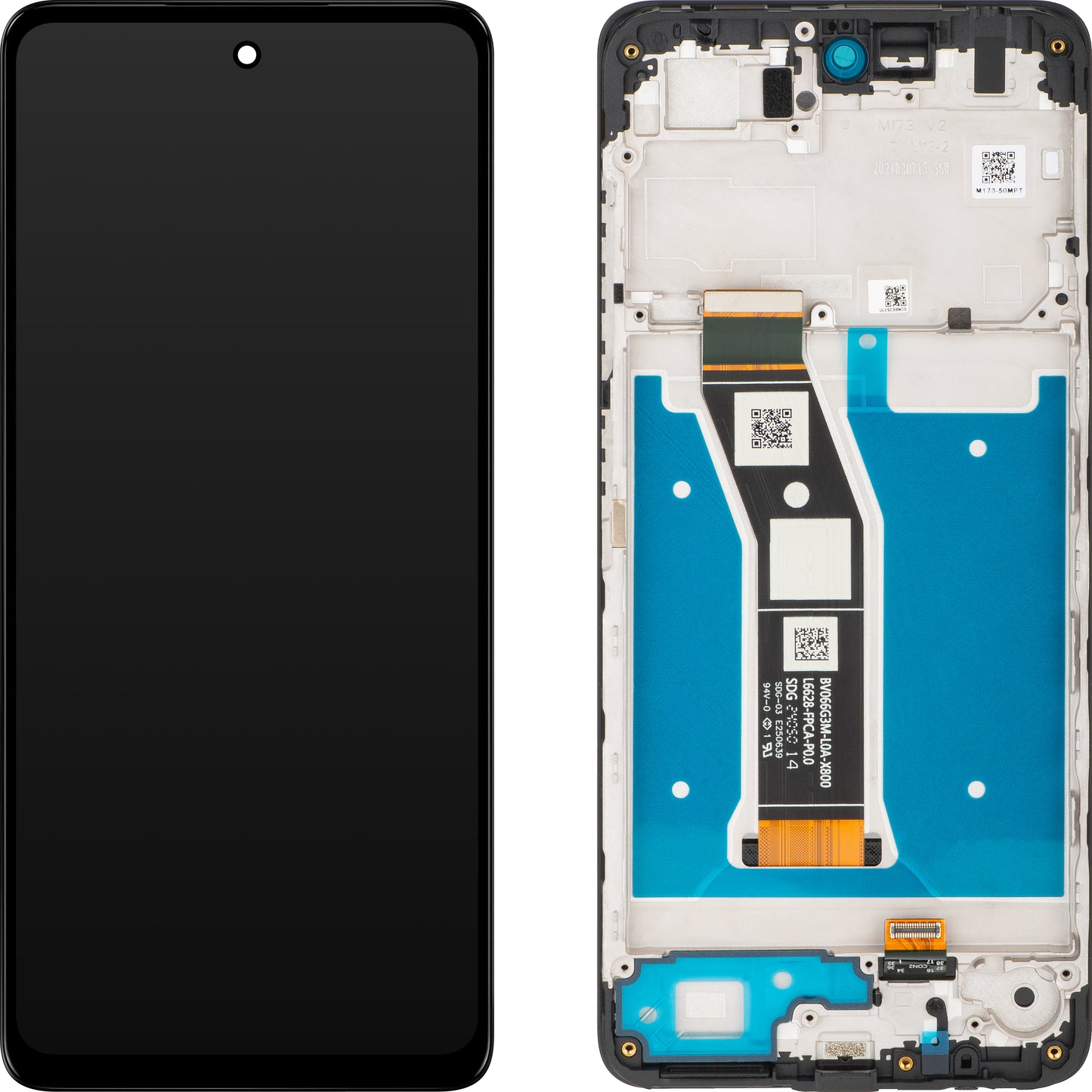 Motorola Moto Moto G04s dotykový displej, s rámom, čierny, servisný balík 5D68C24245