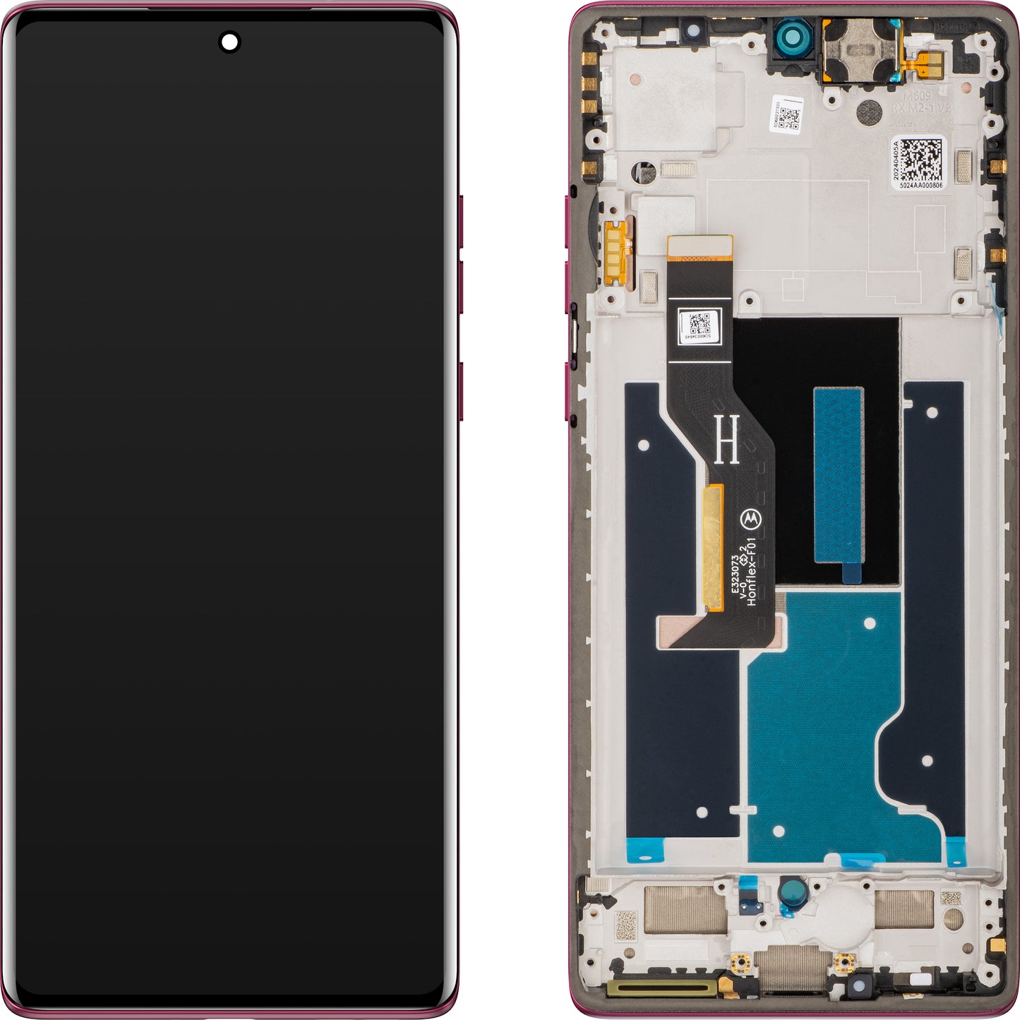 Motorola Edge 50 Fusion dotykový displej, s rámom, horúco ružový, servisný balíček 5D68C24360