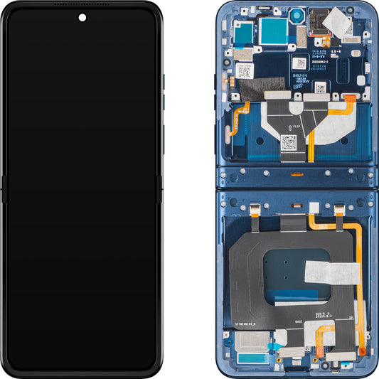 Displej s dotykovou obrazovkou Motorola Razr 2025 / Razr 60, s rámom, Sub Inner, námornícka modrá (Gibraltar Sea), Service Pack 5D68C29965