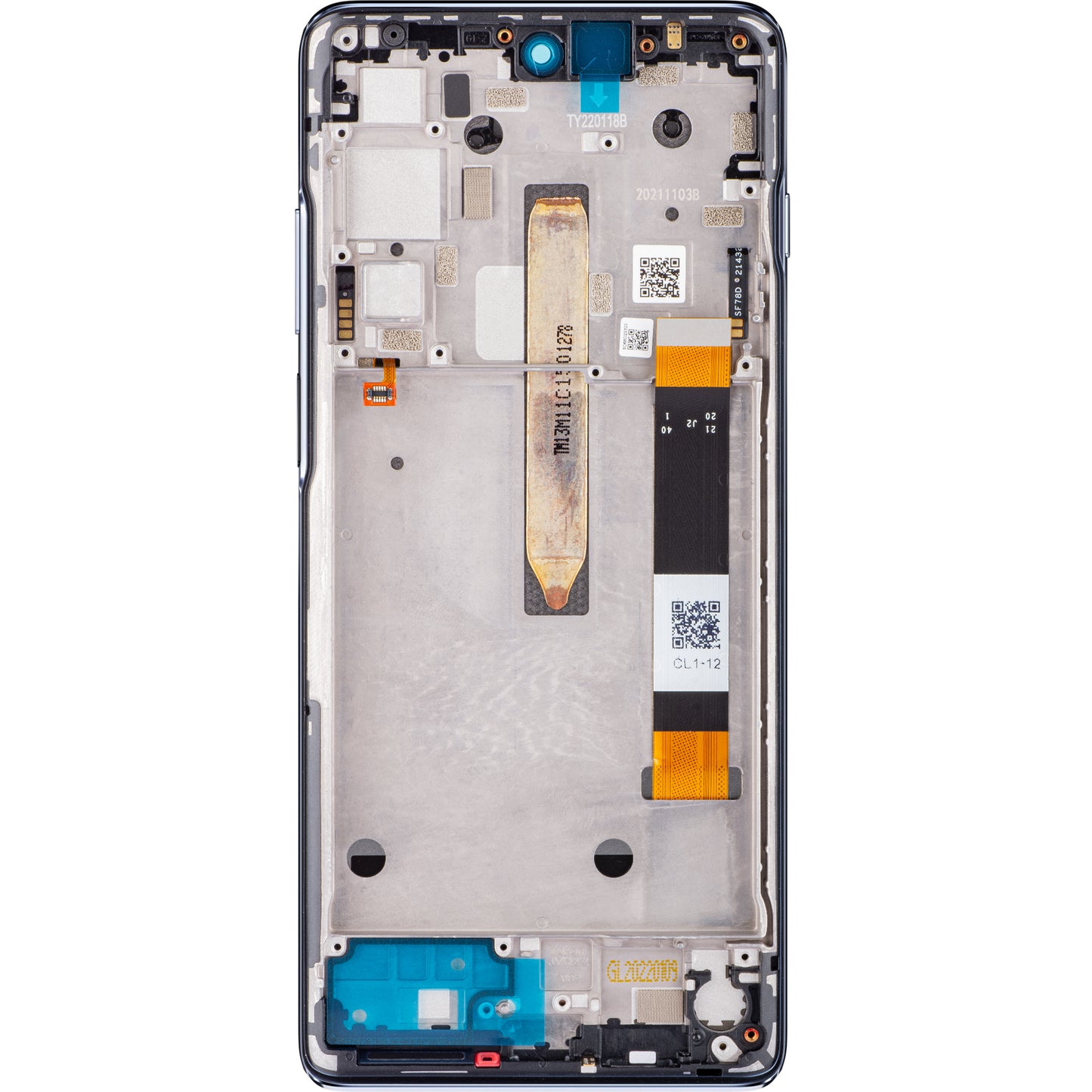Motorola Moto Moto G200 5G dotykový displej, s rámom, modrý, servisný balík 5D68C20181